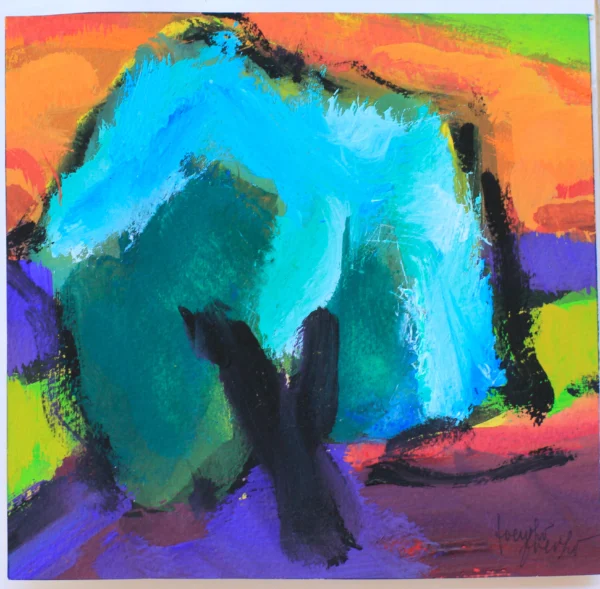 Studio per albero tempera su carta<br> 126 x 131 mm<br> archivio Alessio Saccardo
